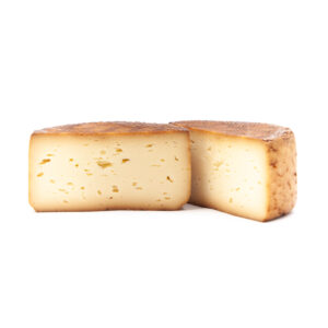 Cow's milk cheese aged with Liquid Smoke and Whisky 